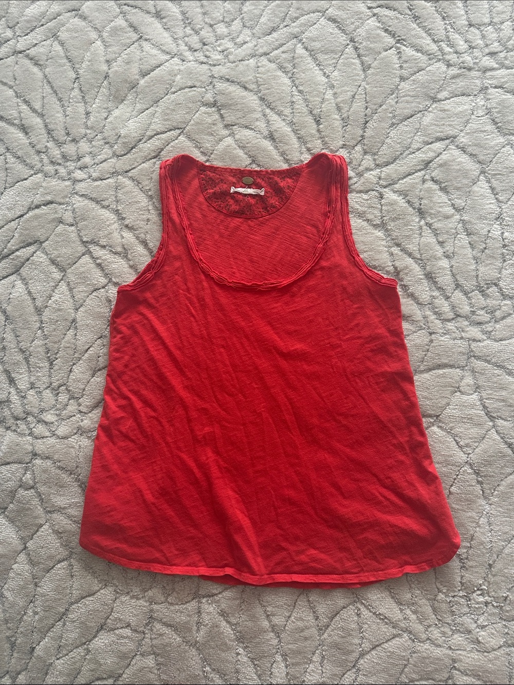 Women's Red Scoop Neck Tank - Casual Lightweight Layering